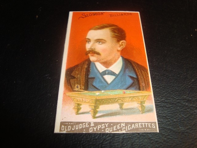 1888 GOODWIN CIGARETTES OLD JUDGE N162 TOBACCO CARD RAW SLOSSON POOL BILLIARDS 1888 GOODWIN CIGARETTES OLD JUDGE N162 TOBACCO CARD RAW SLOSSON POOL BILLIARDS