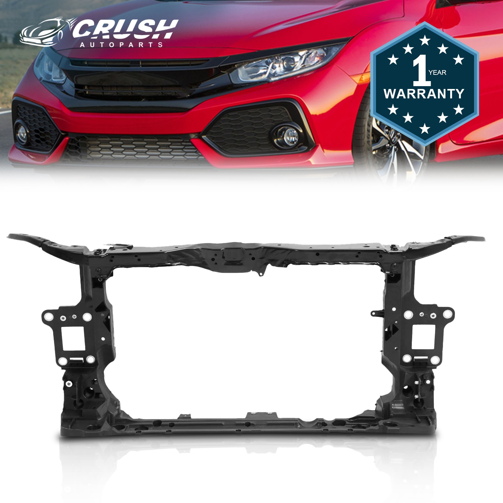 For 2016-2019 Honda Civic New Radiator Support Core Sedan HO1225183 71410TBAA01 For 2016-2019 Honda Civic New Radiator Support Core Sedan HO1225183 71410TBAA01