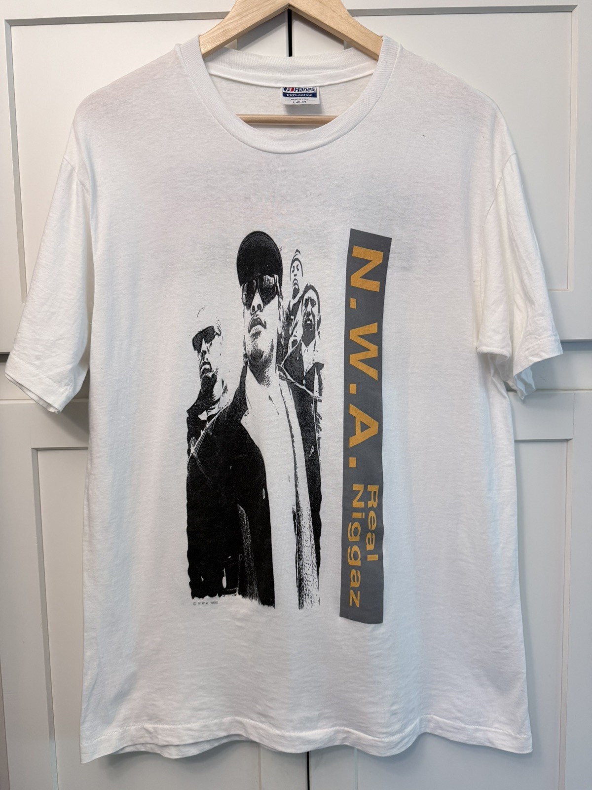 Vtg NWA Shirt 90s Rap Tee Dr Dre Eazy E screen stars F The Police size large Vtg NWA Shirt 90s Rap Tee Dr Dre Eazy E screen stars F The Police size large