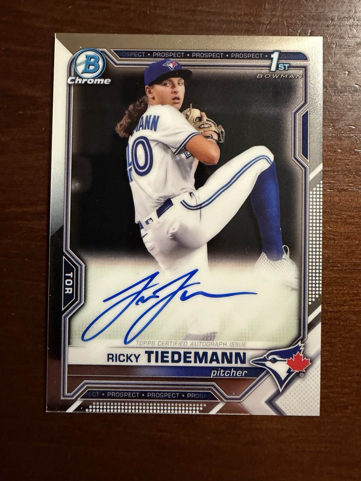 RICKY TIEDEMANN 2021 Bowman Draft Chrome Draft Pick Auto QTY