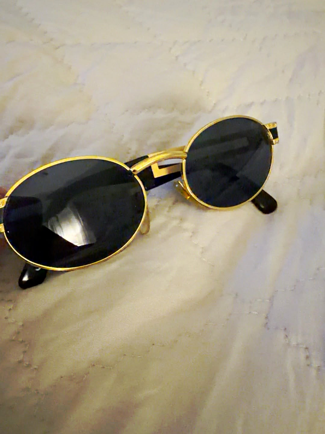 AUTHENTIC Vintage Gianni Versace S68 16M Medusa Sunglasses Gold Black Rare