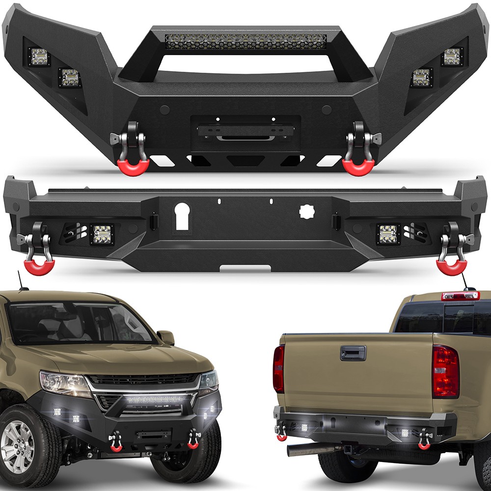 For 2015-2022 Chevy Colorado Front or Rear Bumper w/Winch Plate & Sensor Holes