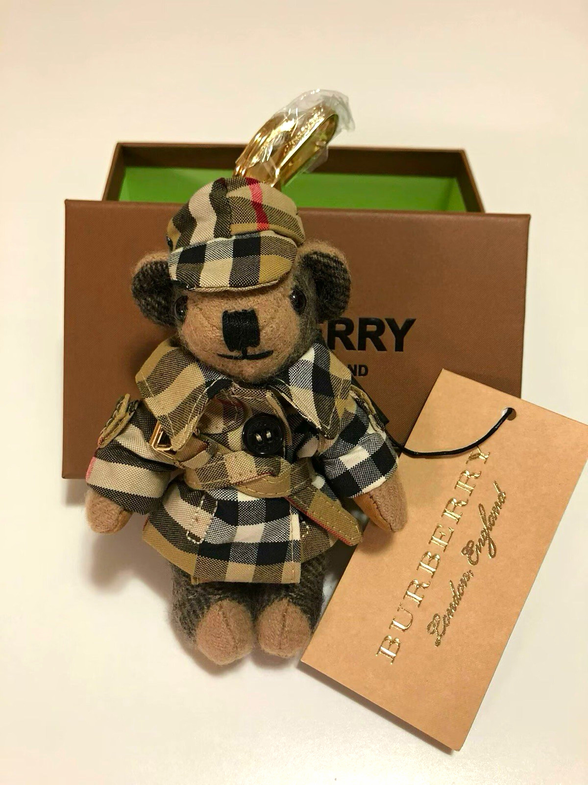Burberry Teddy Bear Keychain Charm Burberry Teddy Bear Keychain Charm