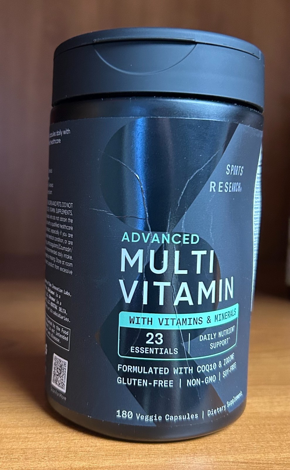 Sports Research Advanced Multivitamin – 180 Veggie Capsules (90-Day Supply)