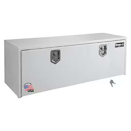 Buyers Products 1702415 18X18x60 Inch White Steel Underbody Truck Box Buyers Products 1702415 18X18x60 Inch White Steel Underbody Truck Box