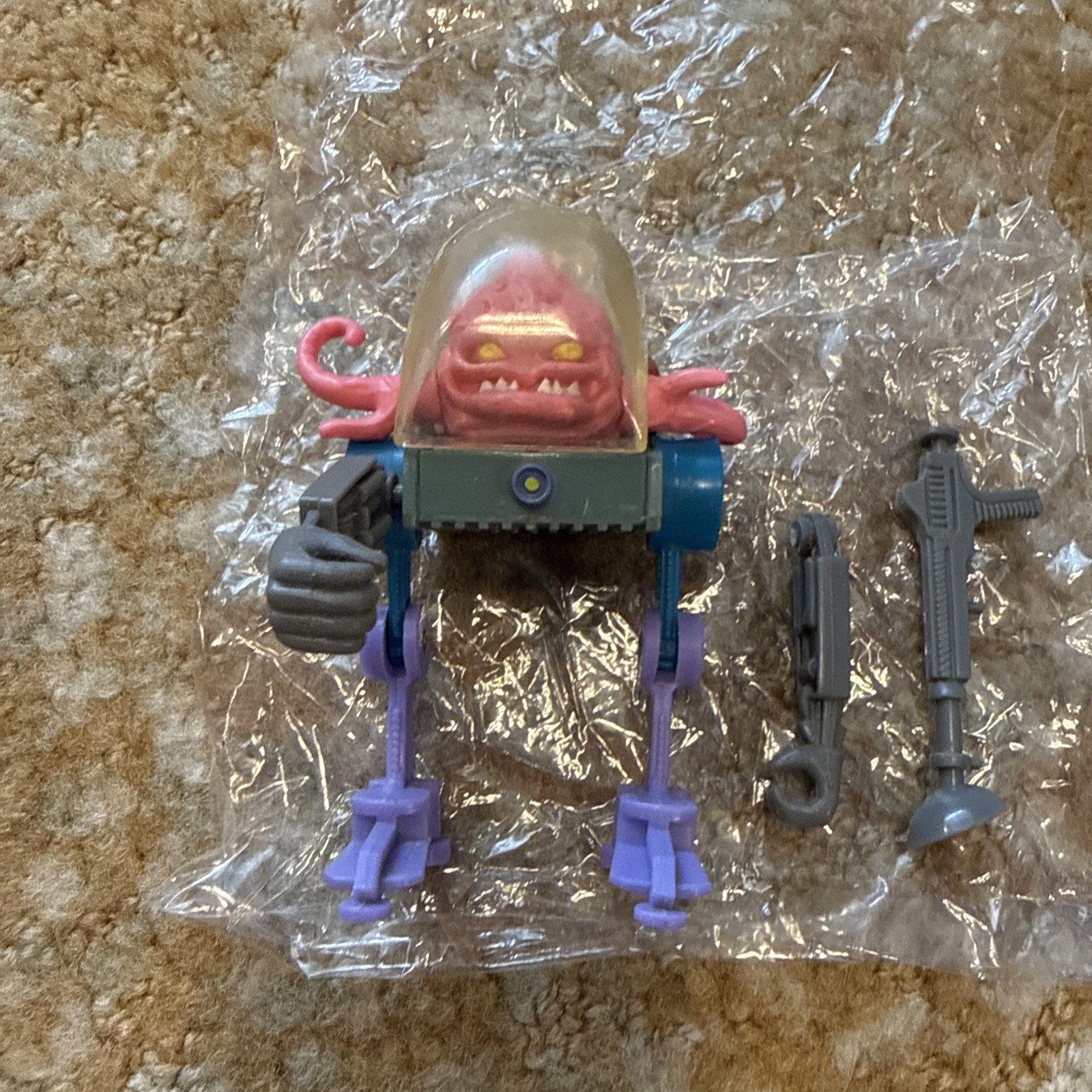 vintage 1988 playmates Krang near complete. 1 Broken Arm.