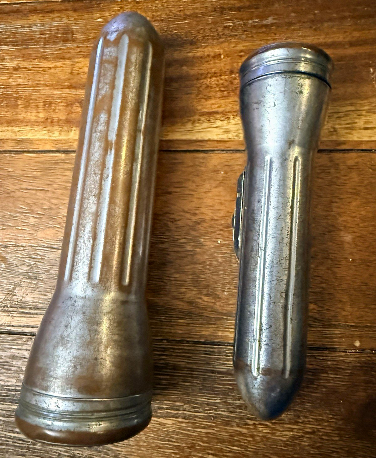 Arvin Vintage Aluminum Metal Flashlights Lot of 2 Collectible