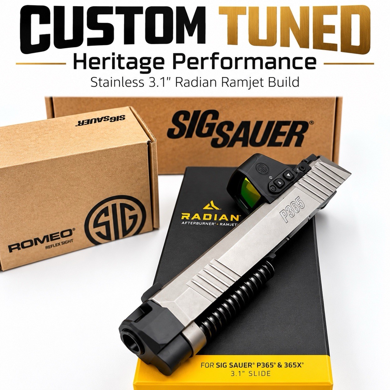 NEW SIG SAUER P365 3.1 Custom Slide | Radian Ramjet | ROMEO-X | Icarus Precision