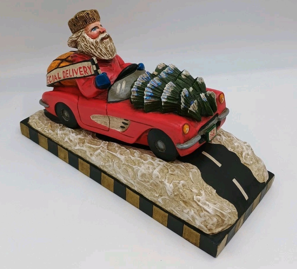 Leo Smith Folk Art Corvette Santa Special Delivery Vehicle Number 0965/2000 Leo Smith Folk Art Corvette Santa Special Delivery Vehicle Number 0965/2000