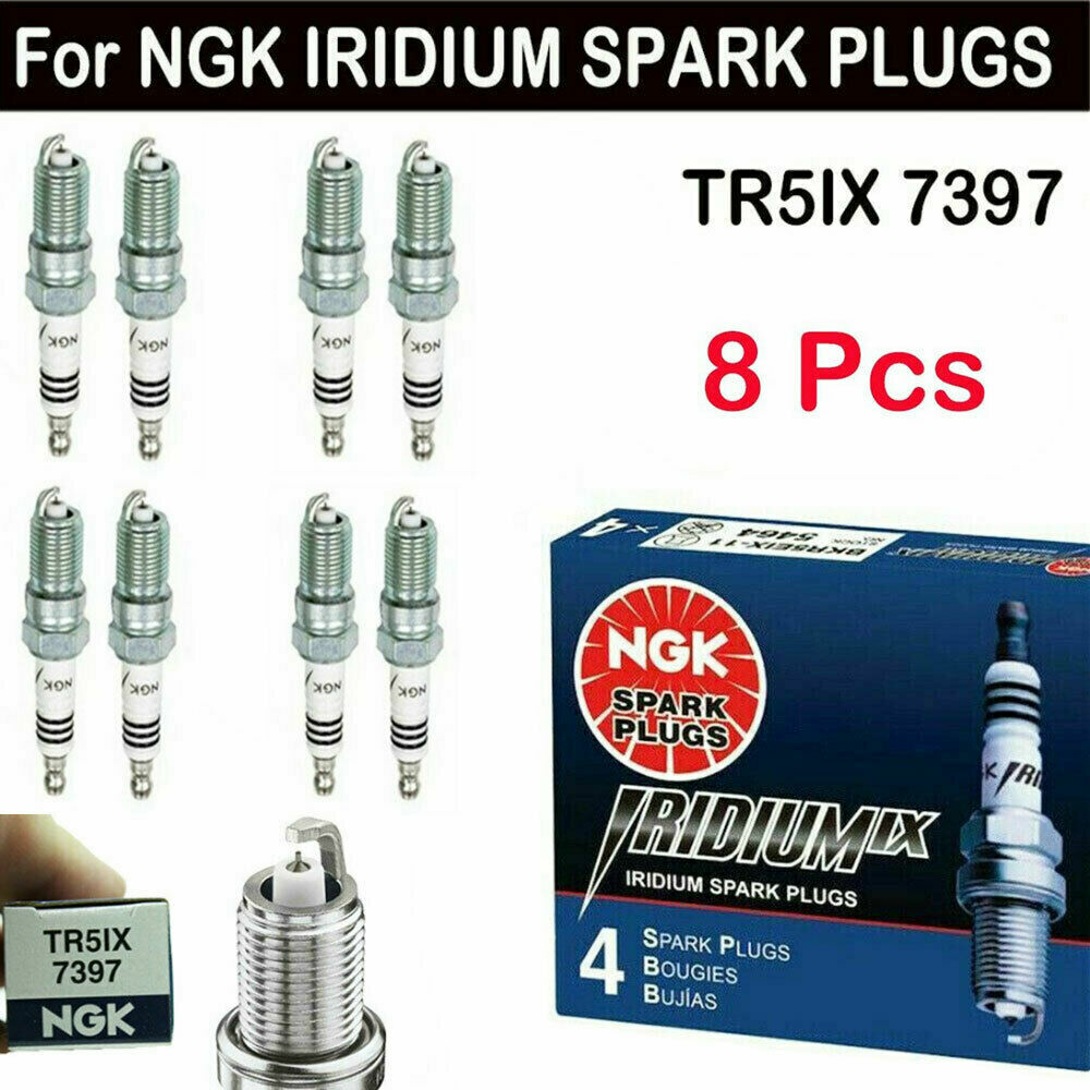 SET (8) NEW NGK IRIDIUM IX SPARK PLUGS TR5IX 7397 FOR FORD GM CADILLAC CHEVROLET