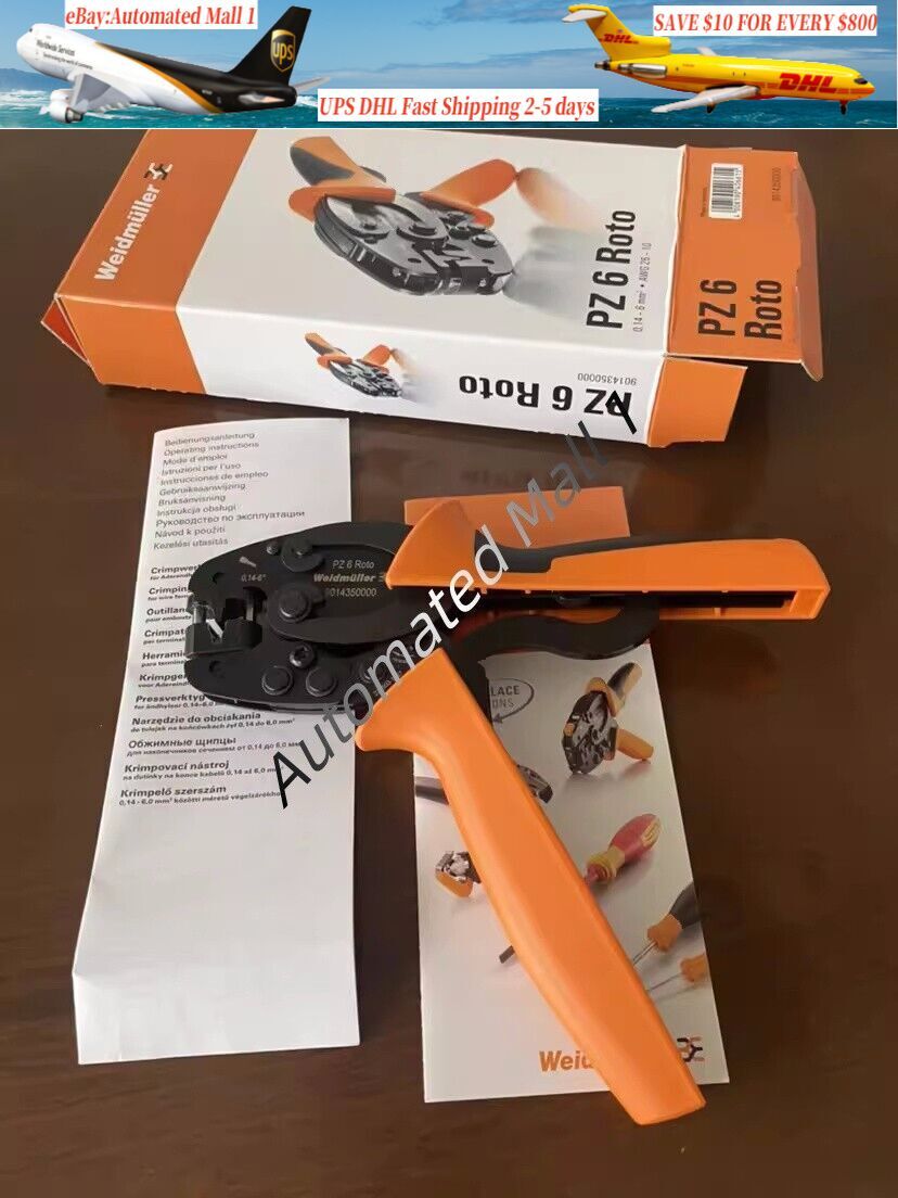 NEW Weidmuller 9014350000 PZ 6 roto crimping pliers Fast Shipping NEW Weidmuller 9014350000 PZ 6 roto crimping pliers Fast Shipping