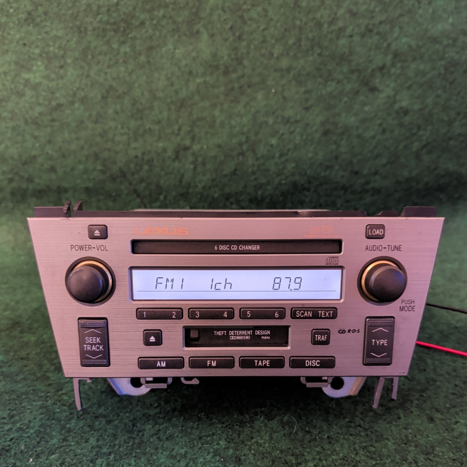 06-10 LEXUS SC430 AM/FM RADIO CASSETTE 6 DISK STEREO AUDIO PLAYER 86120-24392