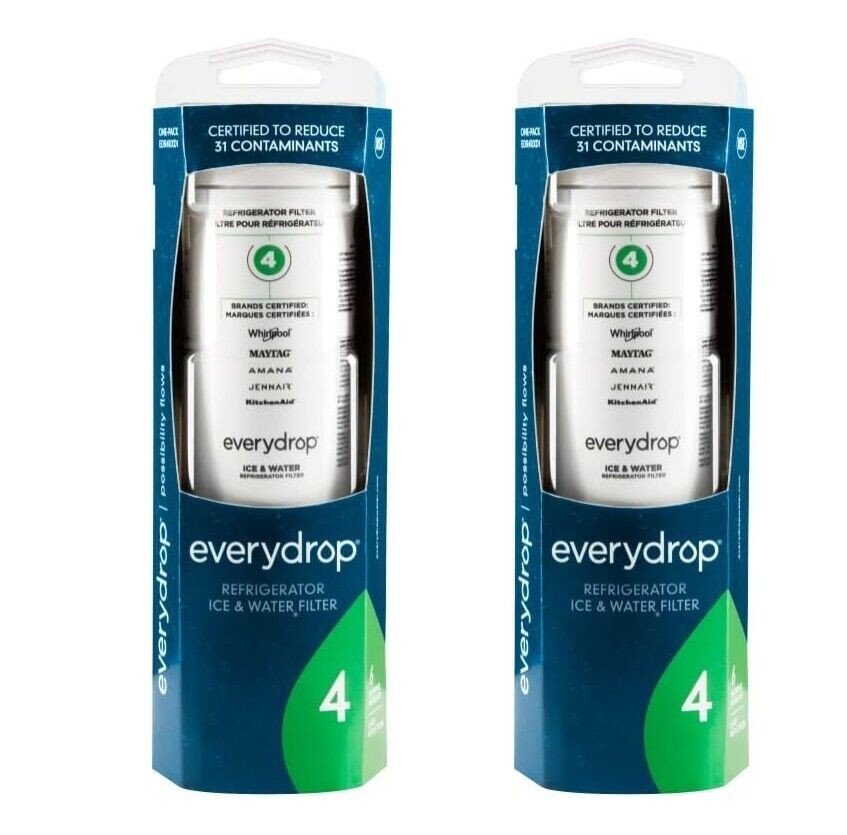 Every D²rop by 2 Pack Ice and Water Refrigerator Filter 4 ED²R4RX²D1 NEW Sealed