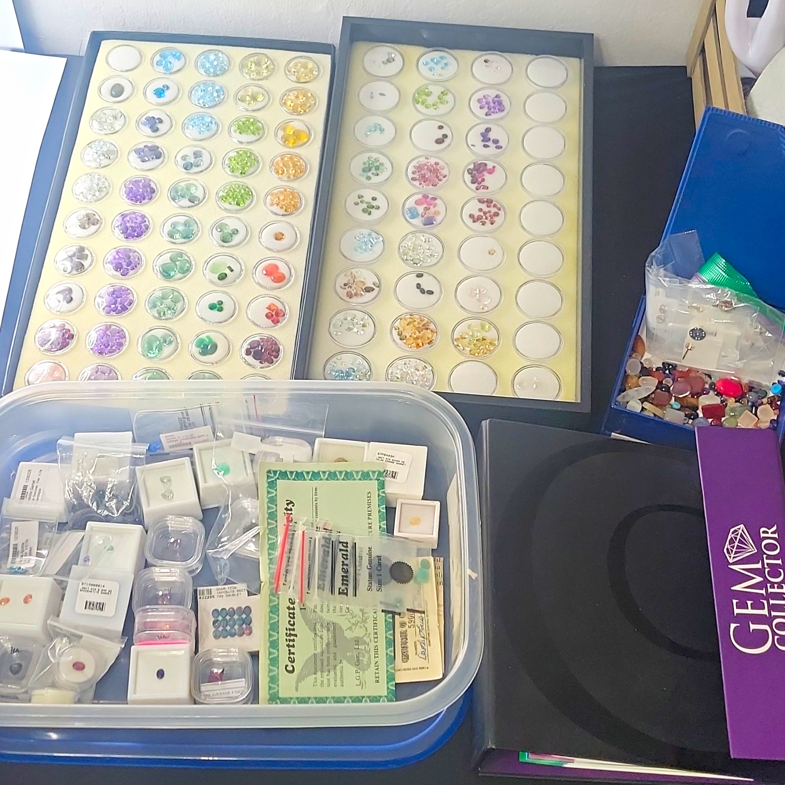 Huge Mixed Lot Loose Gemstones & Cabochons Multicolor w/ Certificates JTV mostly Huge Mixed Lot Loose Gemstones & Cabochons Multicolor w/ Certificates JTV mostly