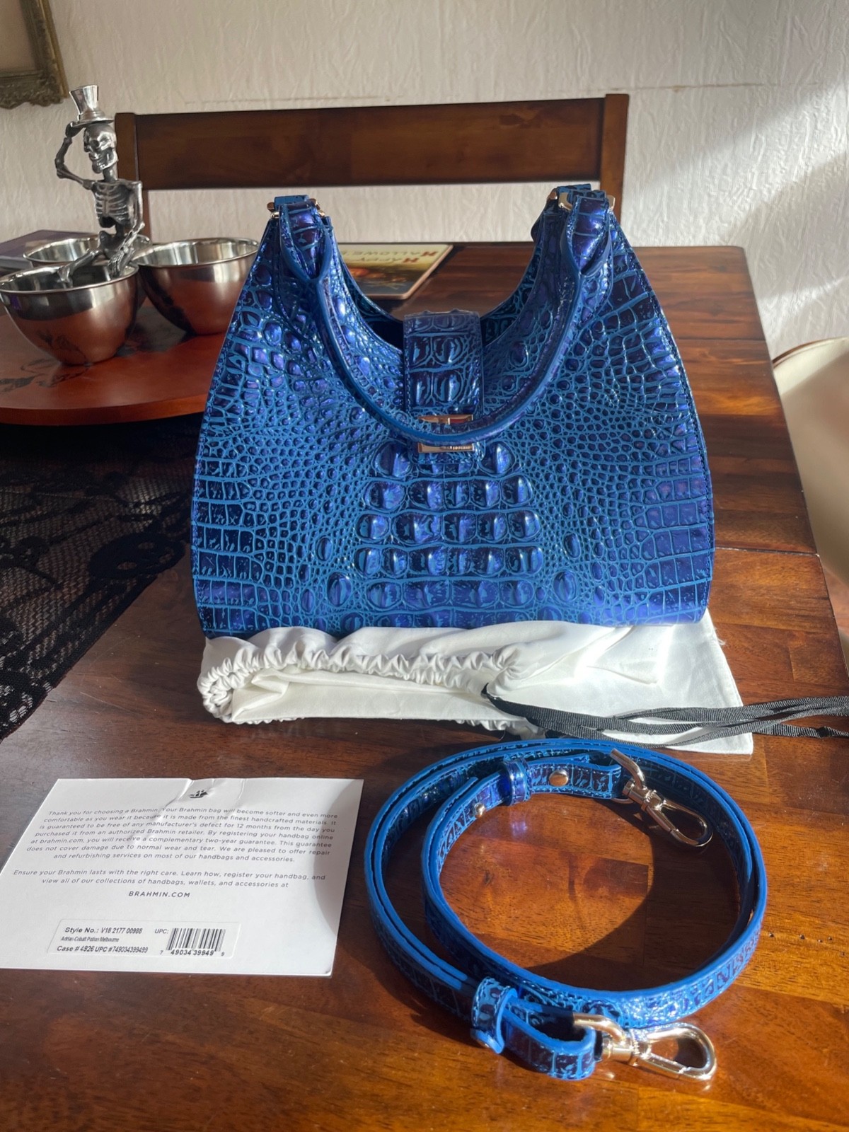 NWoT Brahmin Adrian Cobalt Blue, beautiful NWoT Brahmin Adrian Cobalt Blue, beautiful