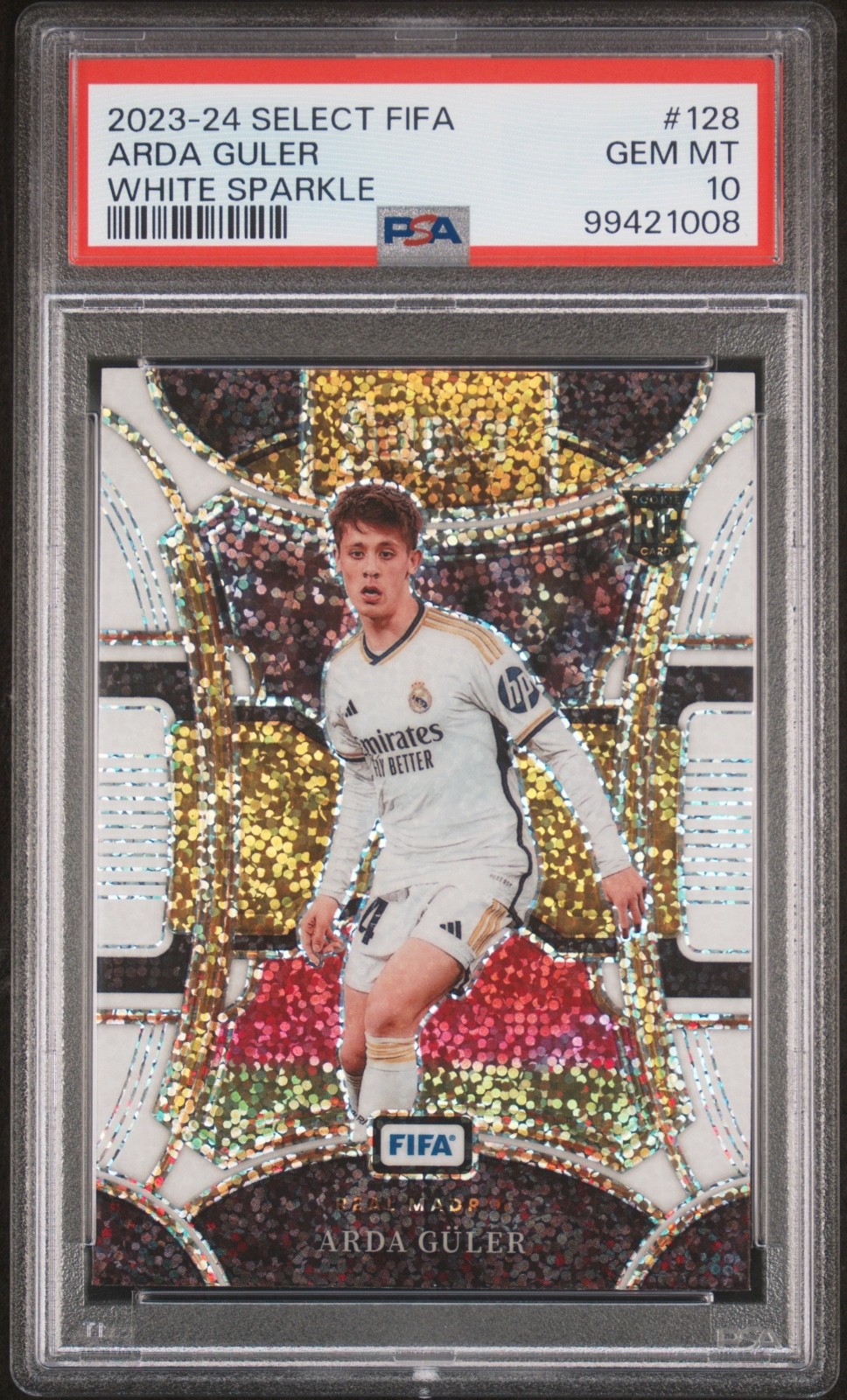 2023-24 Select Fifa Arda Guler Rookie White Sparkle PSA 10