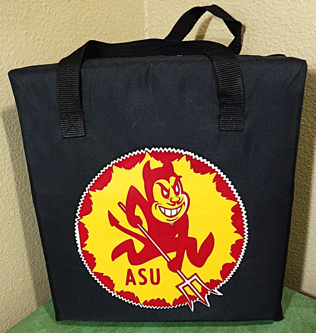 Vintage 90s Arizona State University Sun Devil Stadium Cushion w/ Sparky, EXC