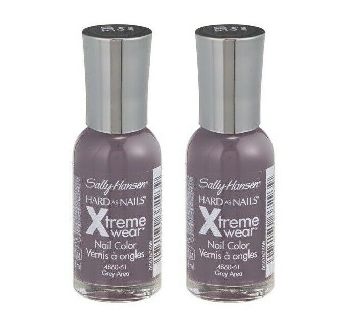 Sally Hansen Hard as Nails Xtreme Wear Nail Color, Gray Area, 0.4 Fl. Oz, 2 PACK