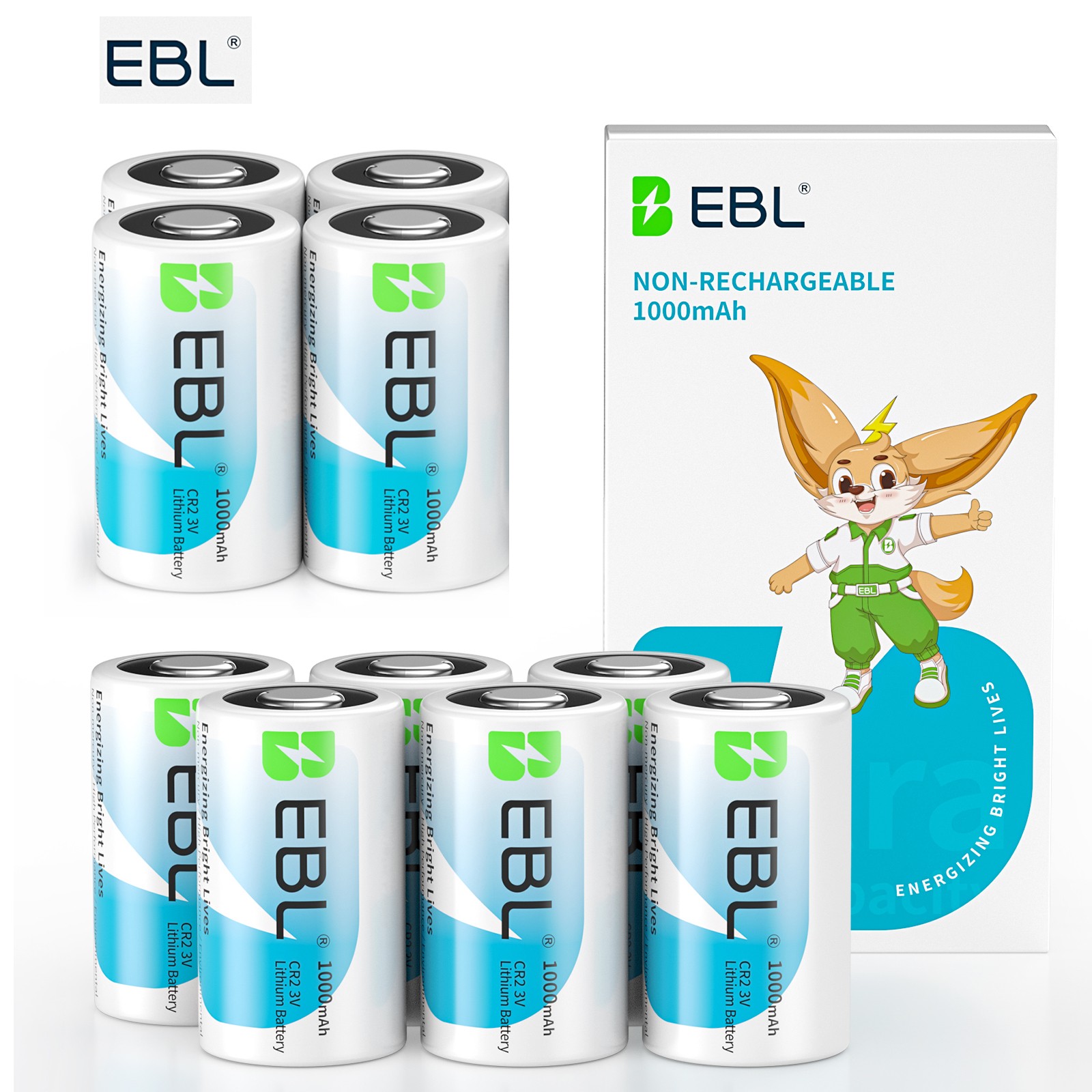 6-48Pack 1000mAh CR2 Industrial Lithium Battery DL-CR2  Photo Batteries  3V lot