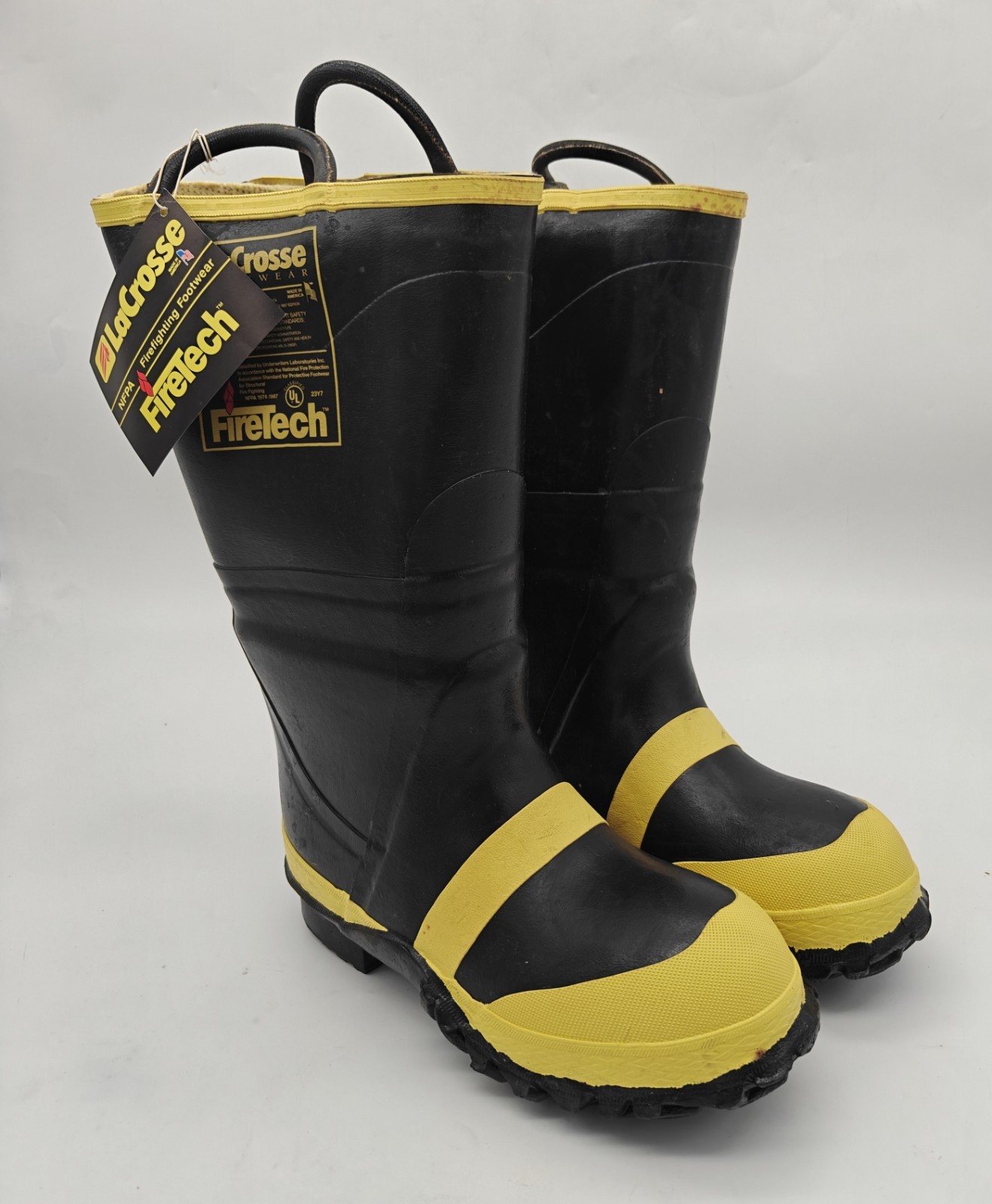 Vintage New Old Stock Lacrosse Firetech FireFighter Turnout Boots 10.5 Mens USA Vintage New Old Stock Lacrosse Firetech FireFighter Turnout Boots 10.5 Mens USA