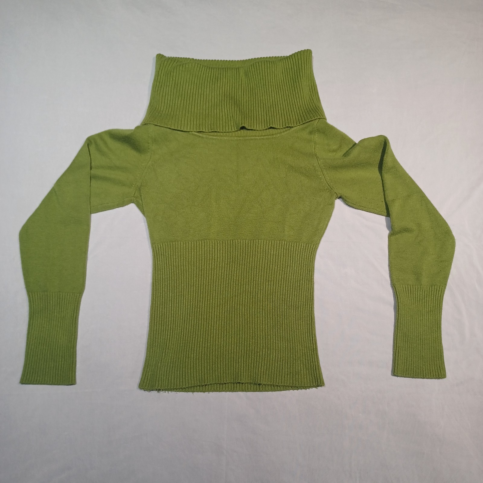 INC International Concepts Ribbed Turtleneck Women L Green INC International Concepts Ribbed Turtleneck Women L Green