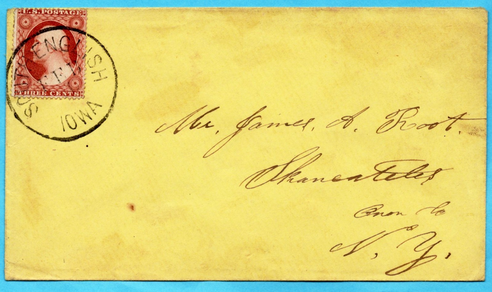 U.S. Scott : #26 wiith full round cancels: South English, Iowa   / MB-540