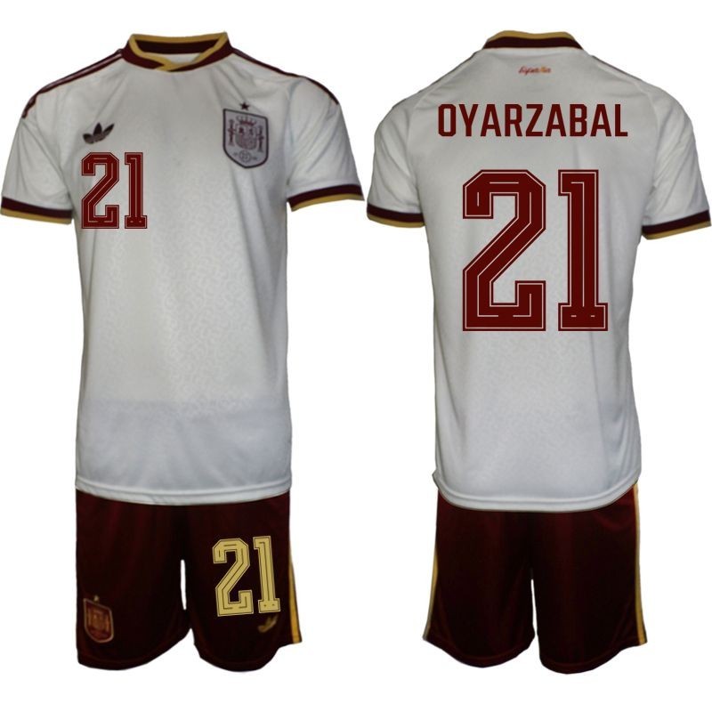 Mikel Oyarzabal #21 Burgundy Embroidered Soccer Jersey with Pants - Brand New