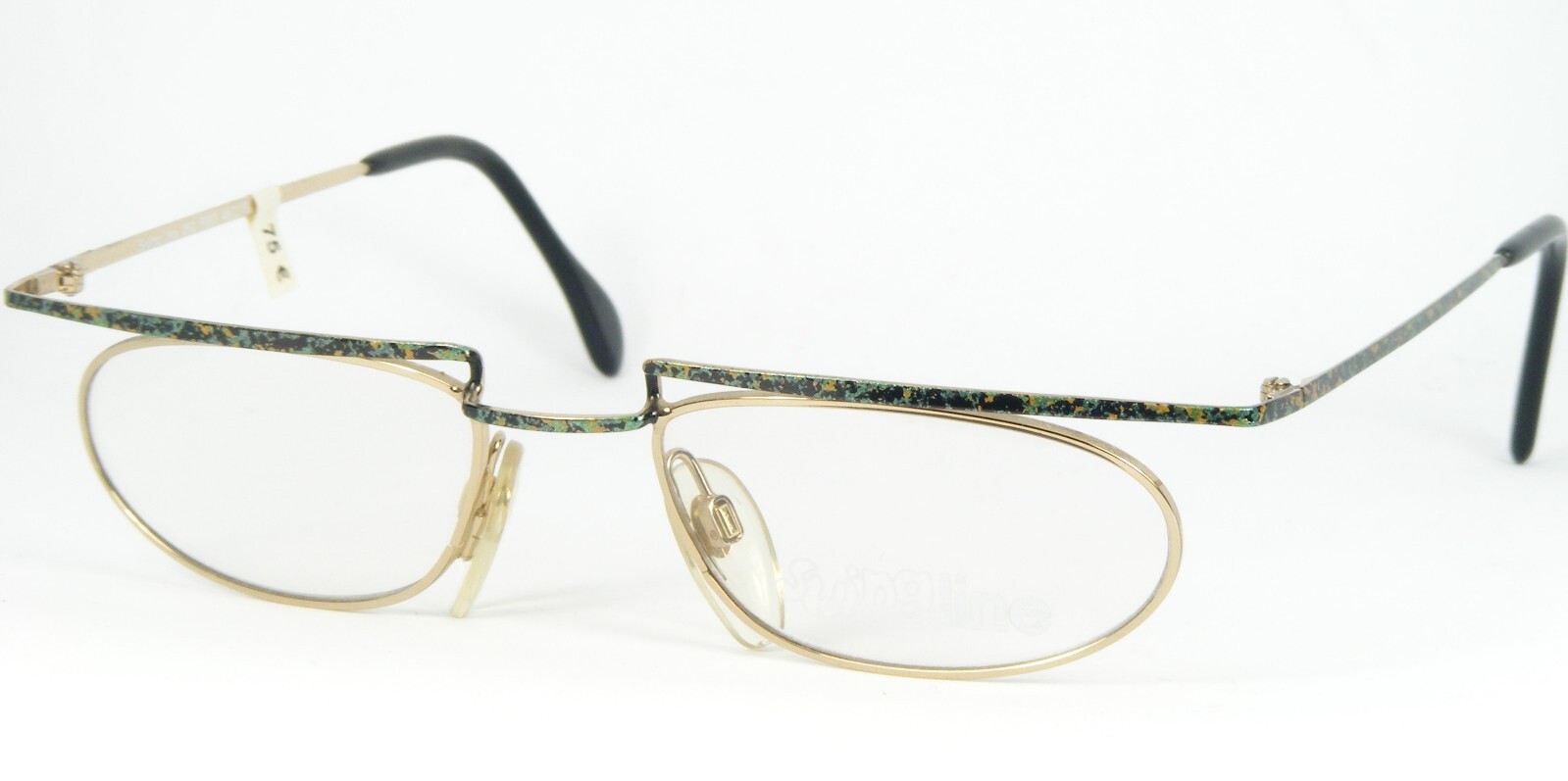Vintage YABI-spirit Swing line 262 F660 GOLD / MULTICOLOR EYEGLASSES 48-18-135mm