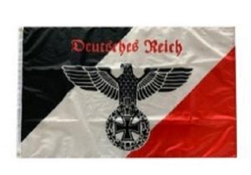 GERMAN 3\'X5\' NYLON DEUTCHES REICH EAGLE W/CREST 1933-1935 FLAG BANNER GROMMETS GERMAN 3\'X5\' NYLON DEUTCHES REICH EAGLE W/CREST 1933-1935 FLAG BANNER GROMMETS