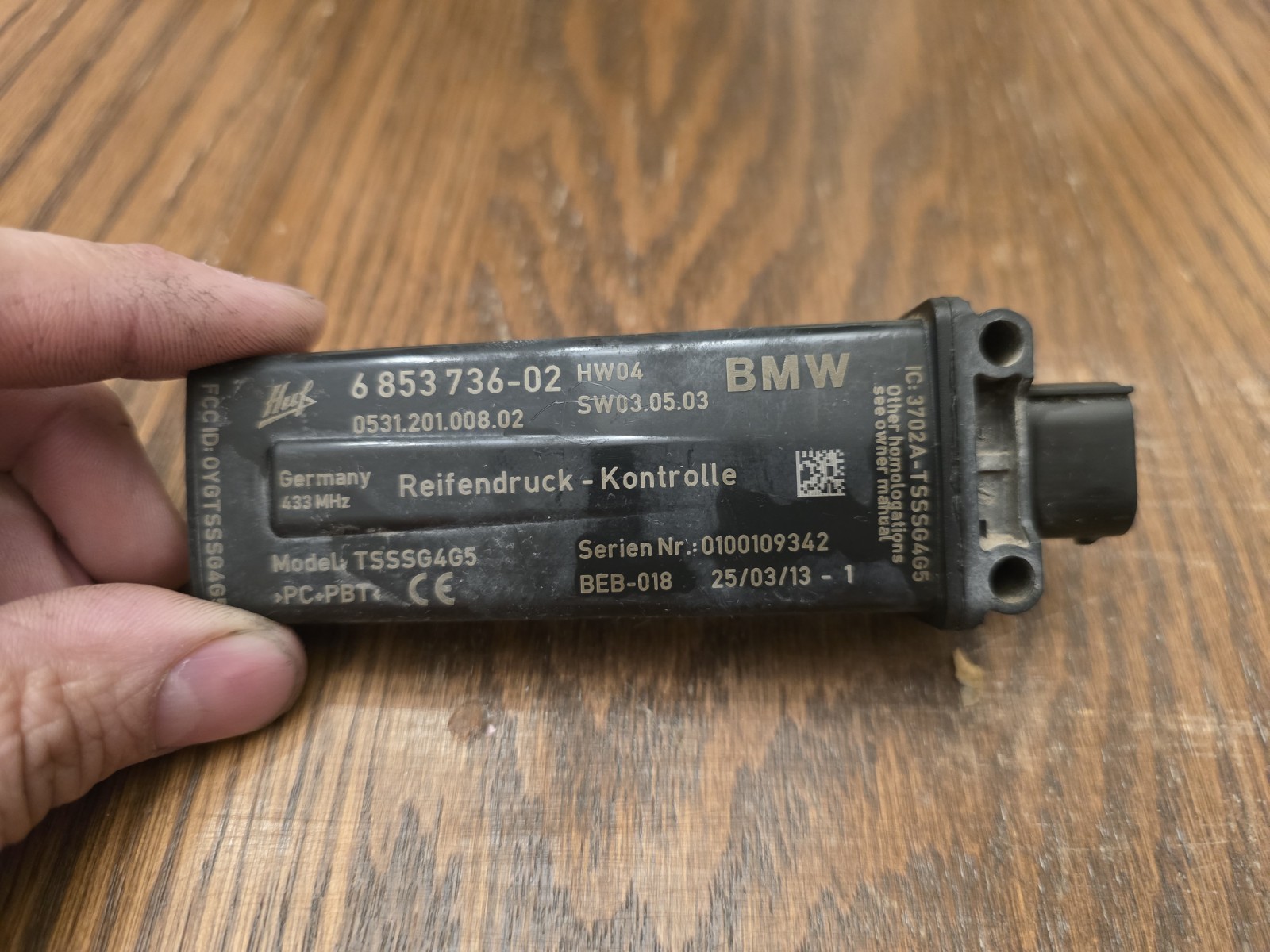12-16 BMW 328 335 428 435 TPMS TPM RDC Tire Pressure Control Module OEM 6853736 12-16 BMW 328 335 428 435 TPMS TPM RDC Tire Pressure Control Module OEM 6853736