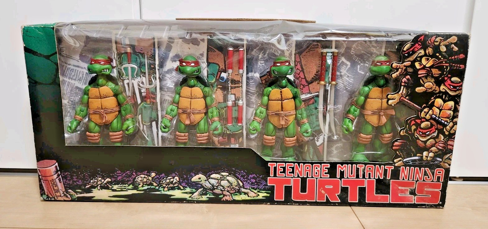 NECA TMNT Teenage Mutant Ninja Turtles 2008 Mirage Comic 4-Pack Boxset Authentic