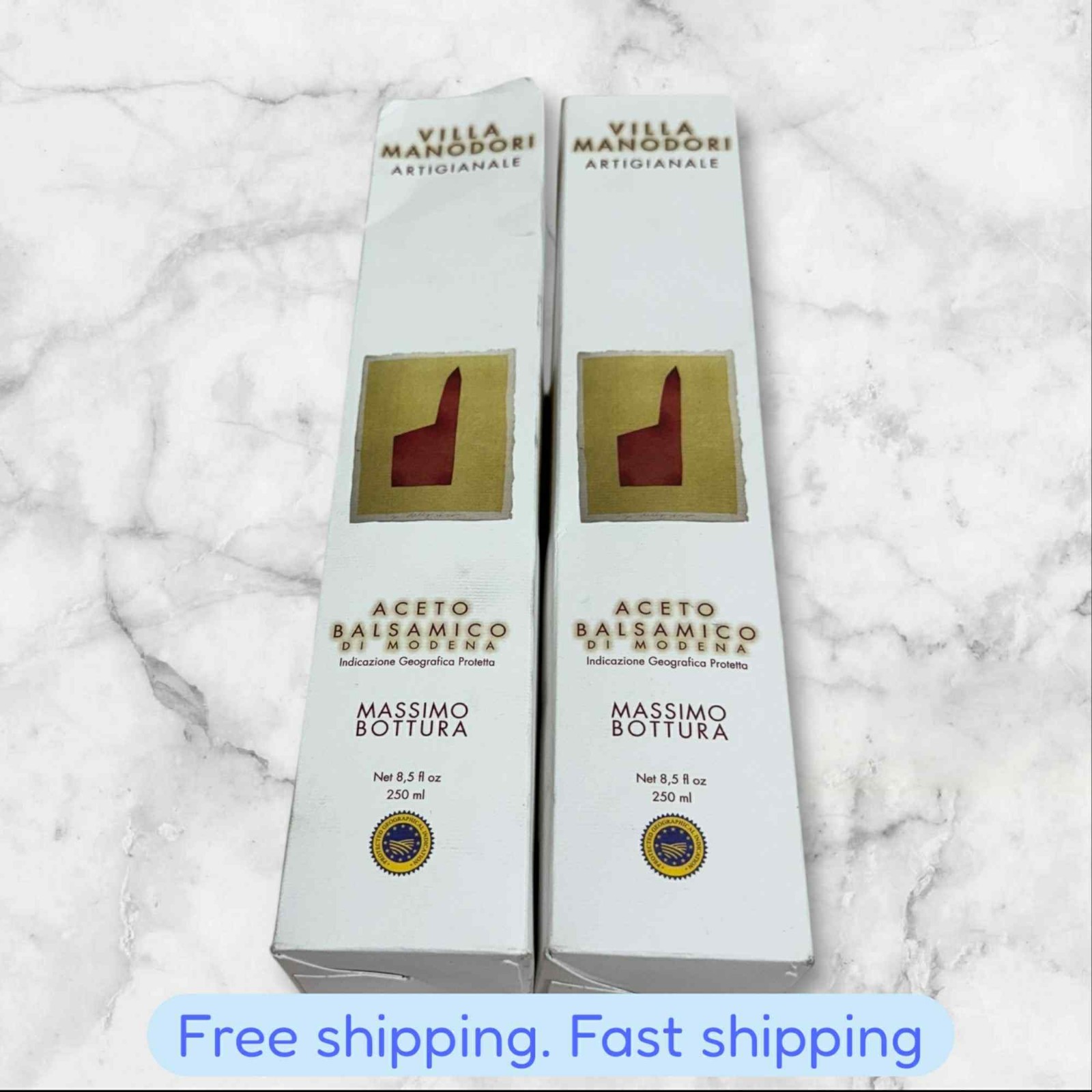 NEW FOR 2 Villa Manodori Aceto Balsamic Vinegar Artigianale 8.5 Oz / 250 Ml SHIP NEW FOR 2 Villa Manodori Aceto Balsamic Vinegar Artigianale 8.5 Oz / 250 Ml SHIP