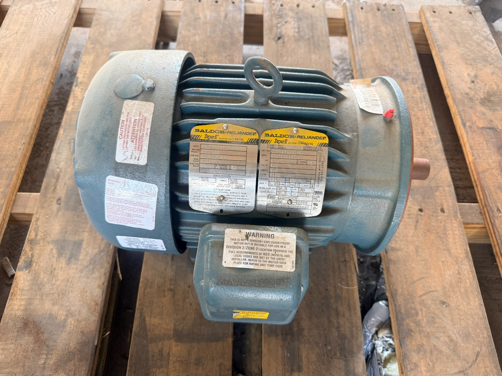Baldor Reliance CECP83663T-4 5HP 460V 3450RPM 3PH 184TC IEEE 841 Motor