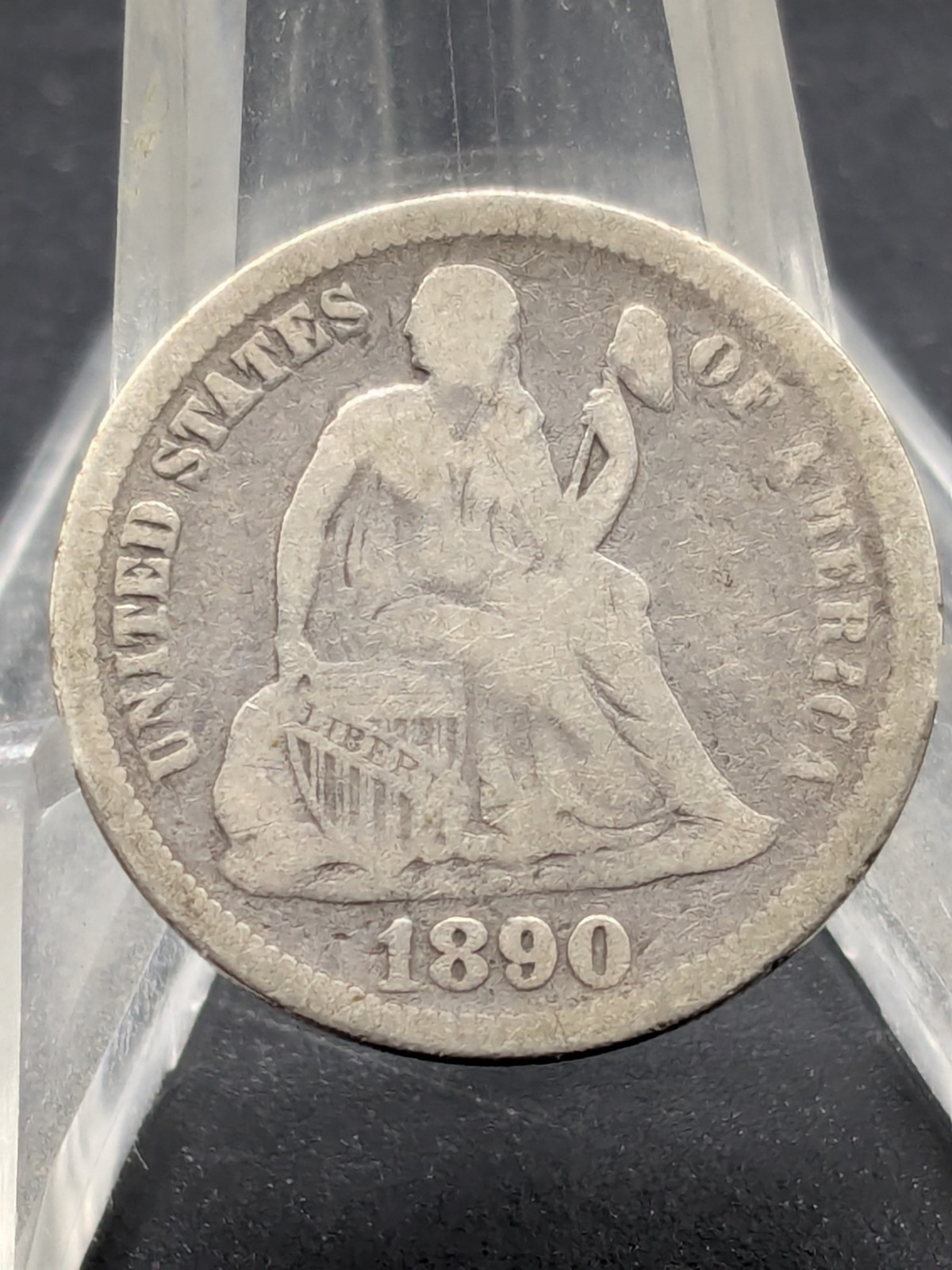 1890 Liberty Seated Dime - Very Good Condition - 