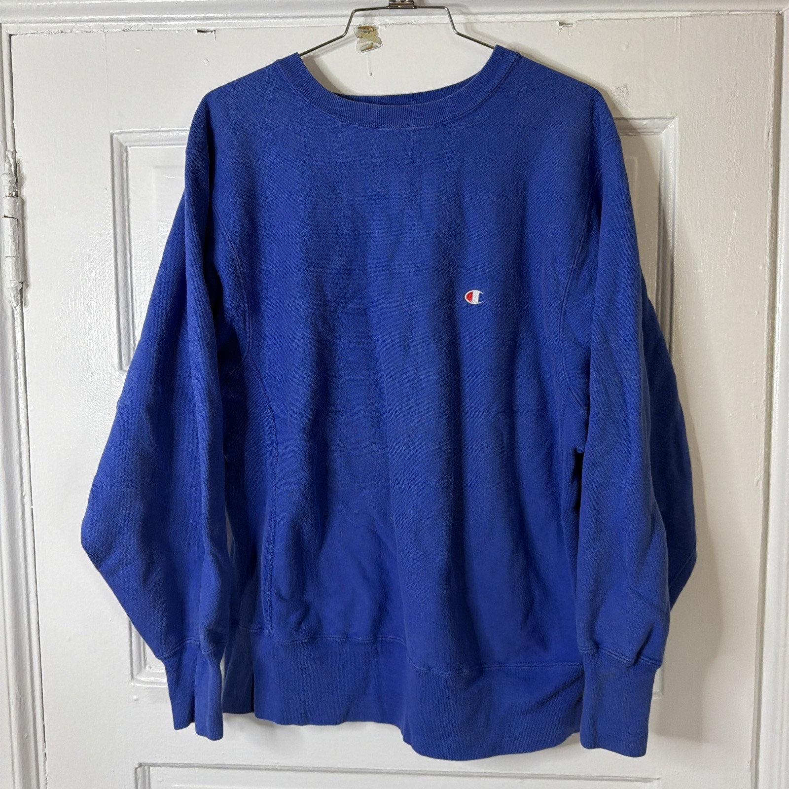 Vintage 80s Champion Reverse Weave Blue Crewneck Sweatshirt Made in USA Large