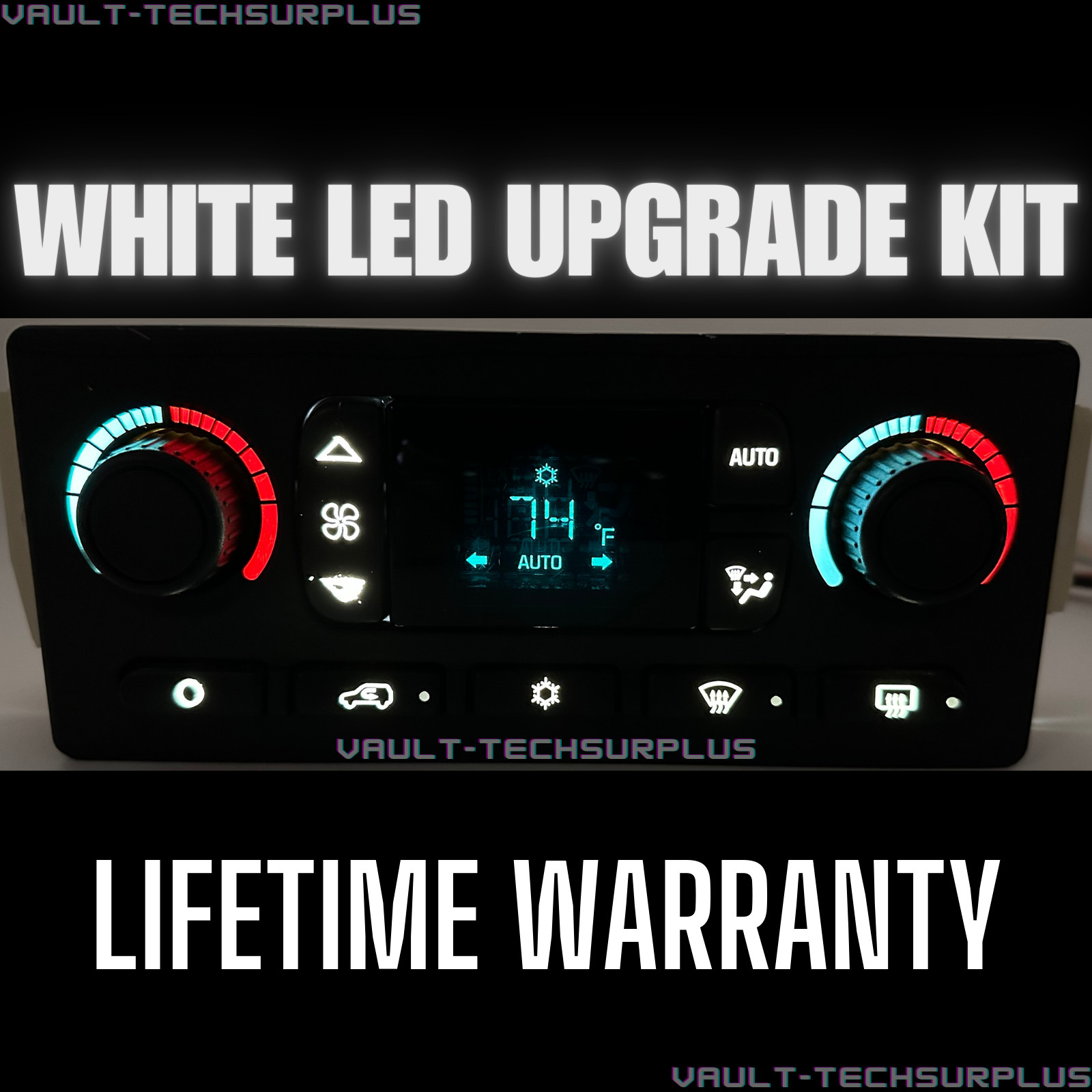 White Led Climate Control Upgrade Kit Silverado Sierra Escalade Tahoe 03-06
