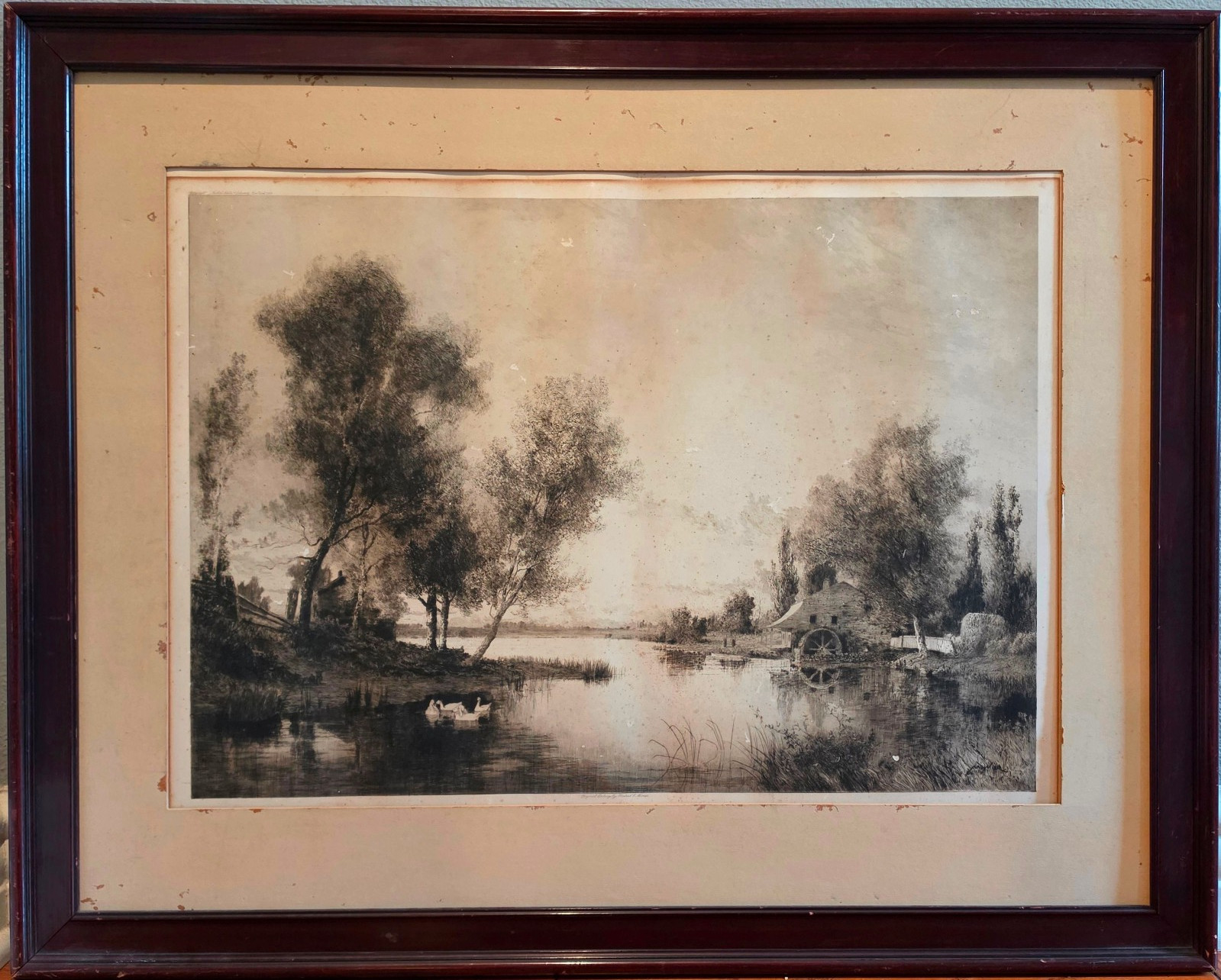 RARE Antique 19th Century (1889) Robert C Minor Etching Fishel Adler Schwartz