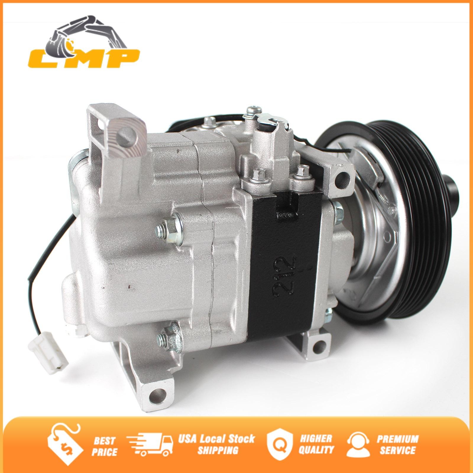 AC Compressor BP4K-61-K00 H12A1AG4DY Fits Mazda 3 1.6L ZY-VE Engine 6PK Pulley