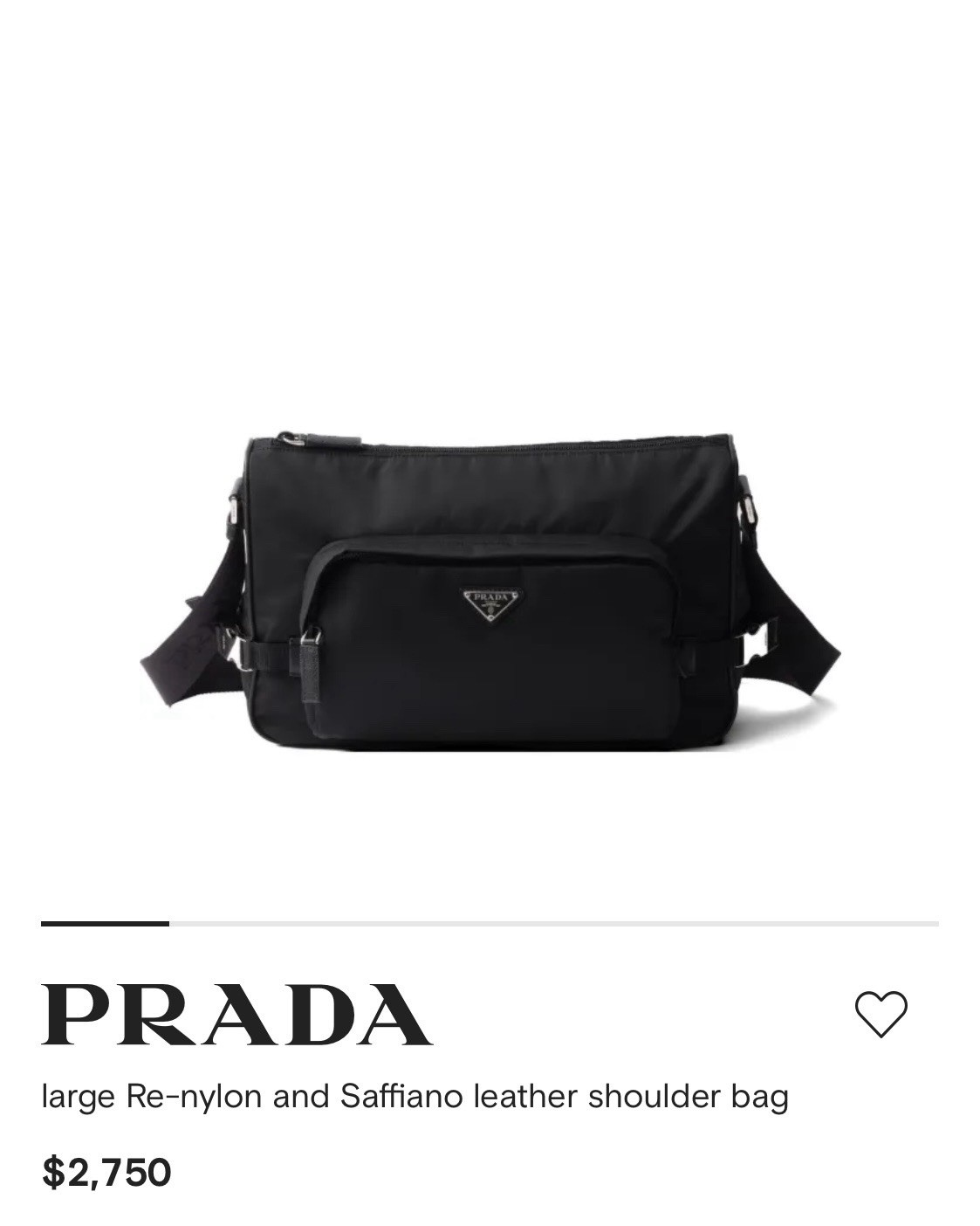 prada messenger bag nylon