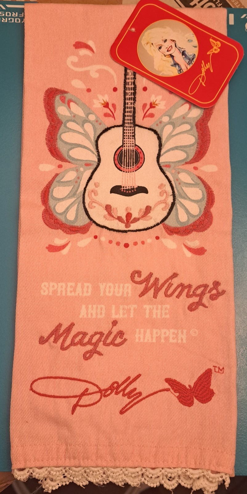 🦋RARE Dolly Parton Wildflower & Butterfly Collection Kitchen Towel