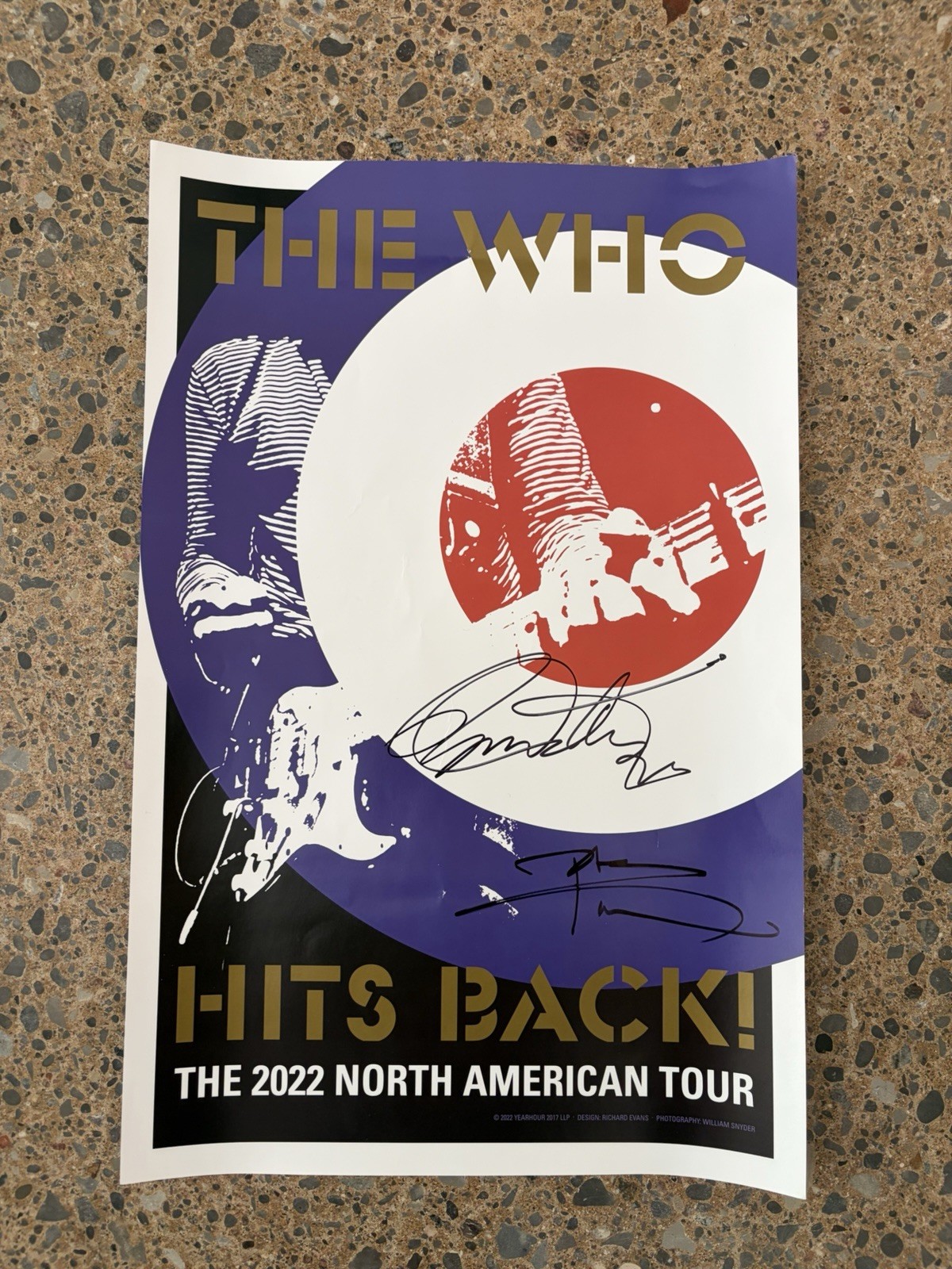 VIP Signed The Who Hits Back 2022 North American Tour Poster LAST ONE