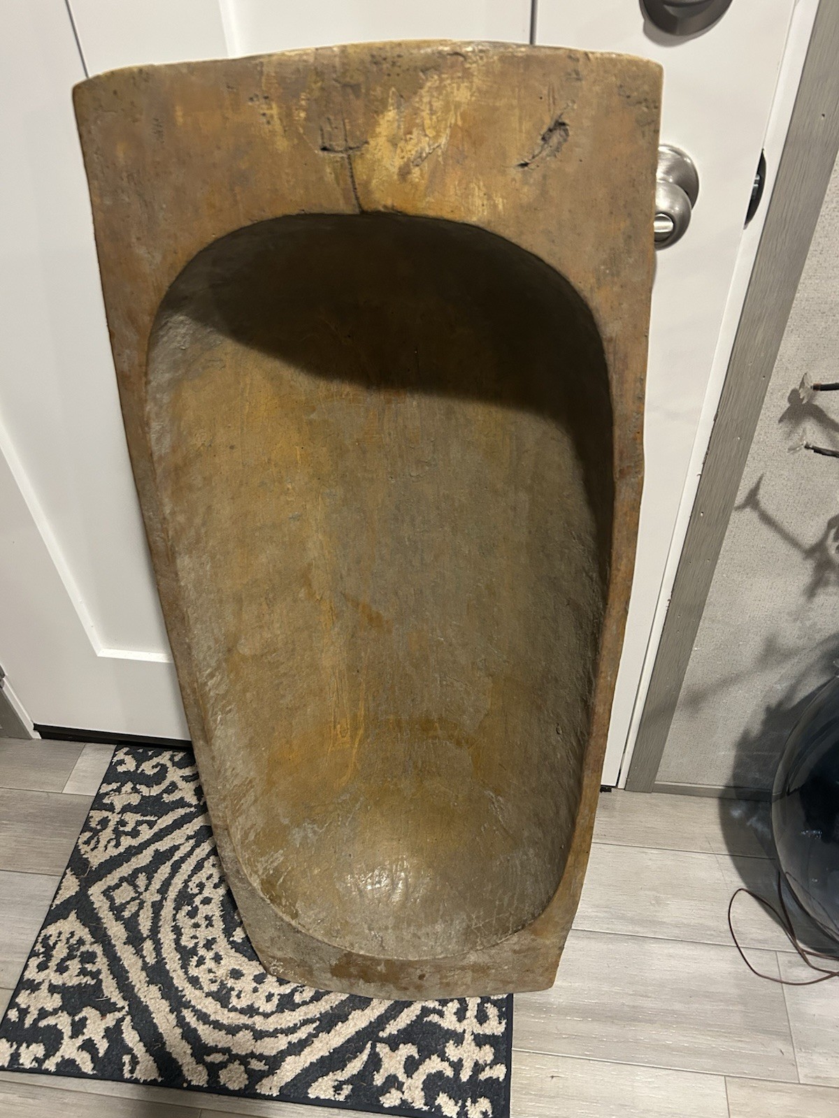 antique hand-carved wooden dough bowl or trencher.🔥🔥 40 Inches
