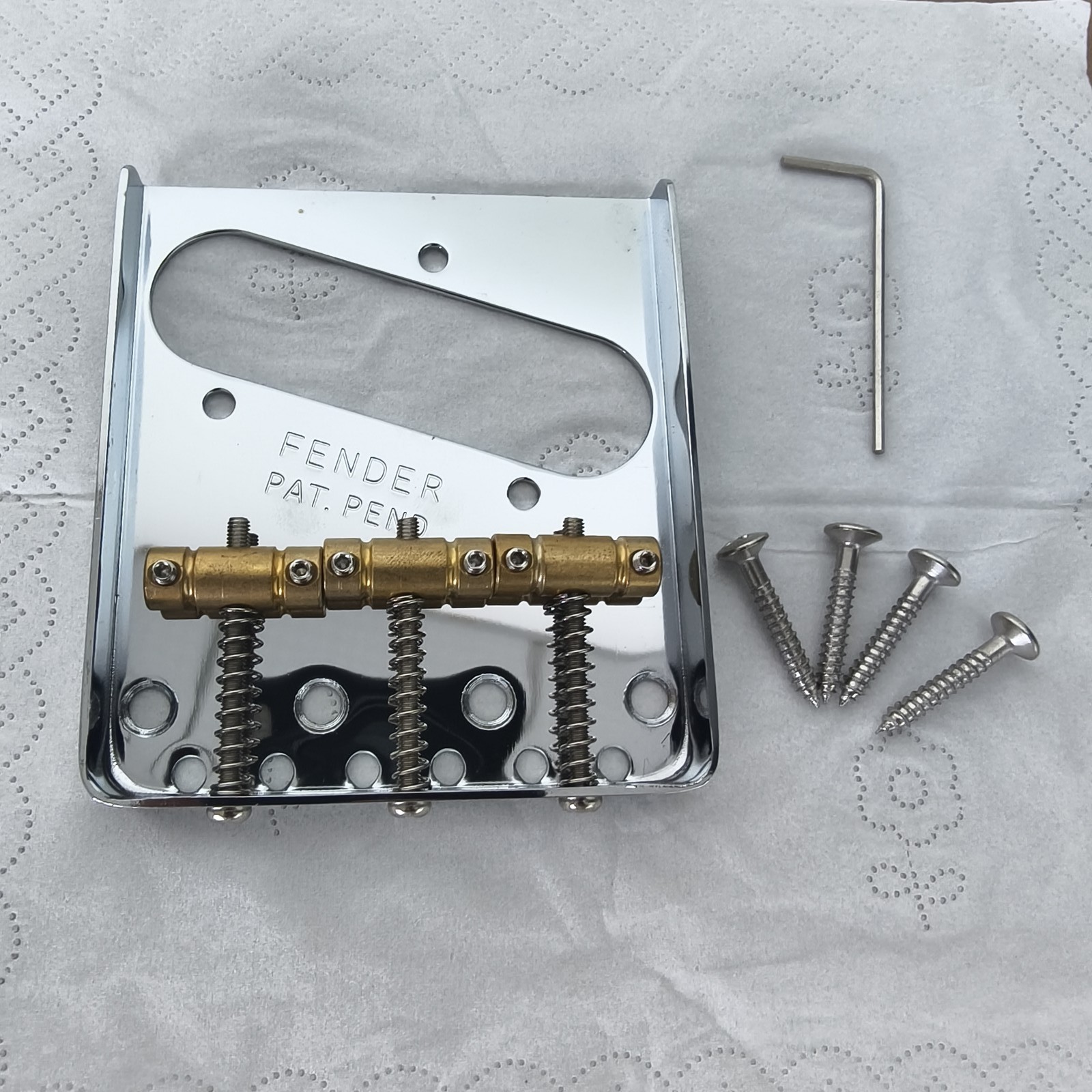 Wilkinson Telecaster Tele Ashtray Bridge WTB – Compensated Brass Saddles