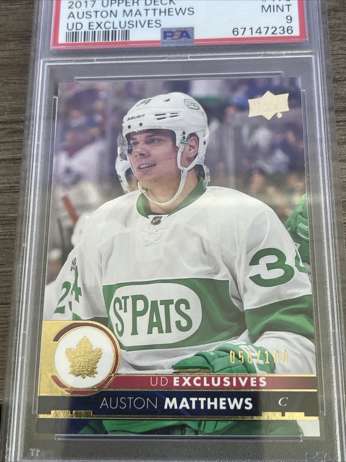 2017 18 UD Auston Matthews Exclusives Toronto Maple Leafs 100 2nd Year Psa 9 2017 18 UD Auston Matthews Exclusives Toronto Maple Leafs 100 2nd Year Psa 9