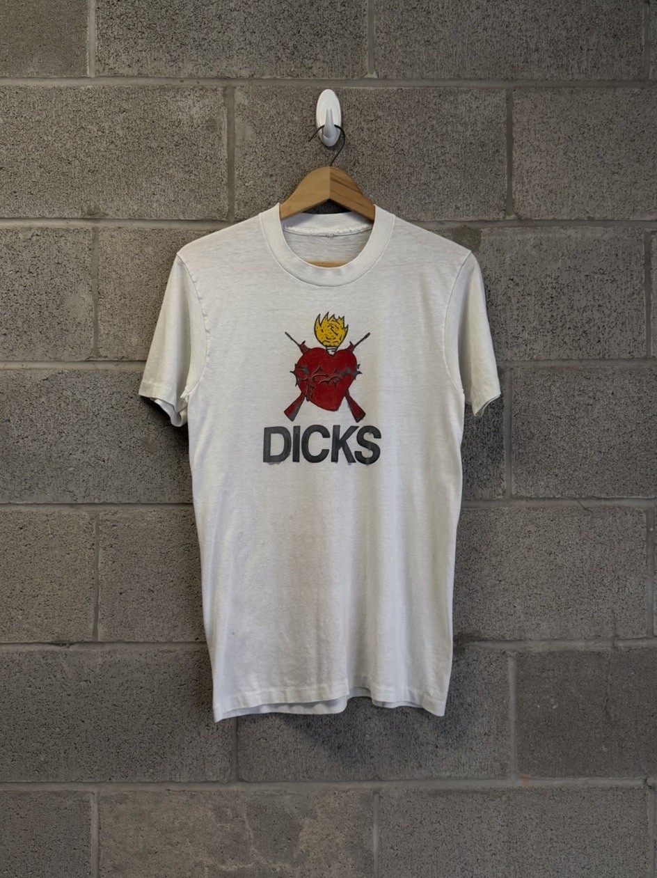 Vtg 80s DICKS Kill From The Heart Album Promo Hardcore Punk Band Boot Tee Sz L