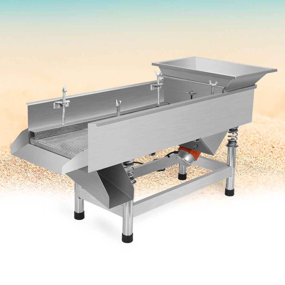 Impurities Remover Machine Shaker Screener Sieve 80W Deck Screener Powder 110V