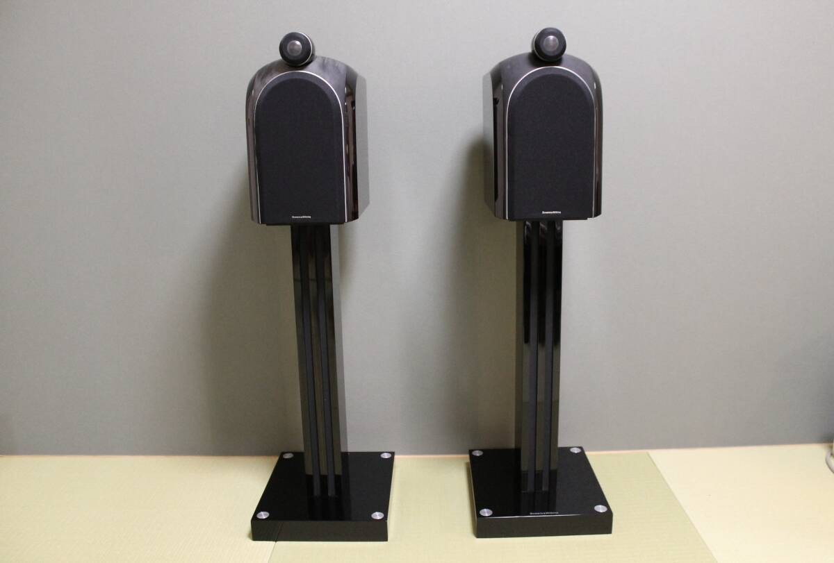 B&W PM1 Speaker Pair w/ FS-PM1 Speaker Stand Tested Works Japan ZH0GS03 21.0/PC