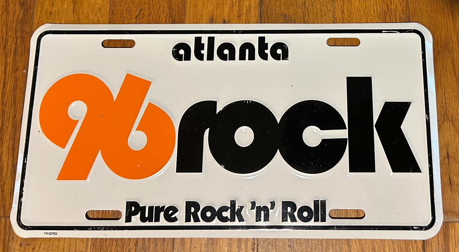 New 96 Rock License Tag Metal Atlanta's Rock Station WKLS - White