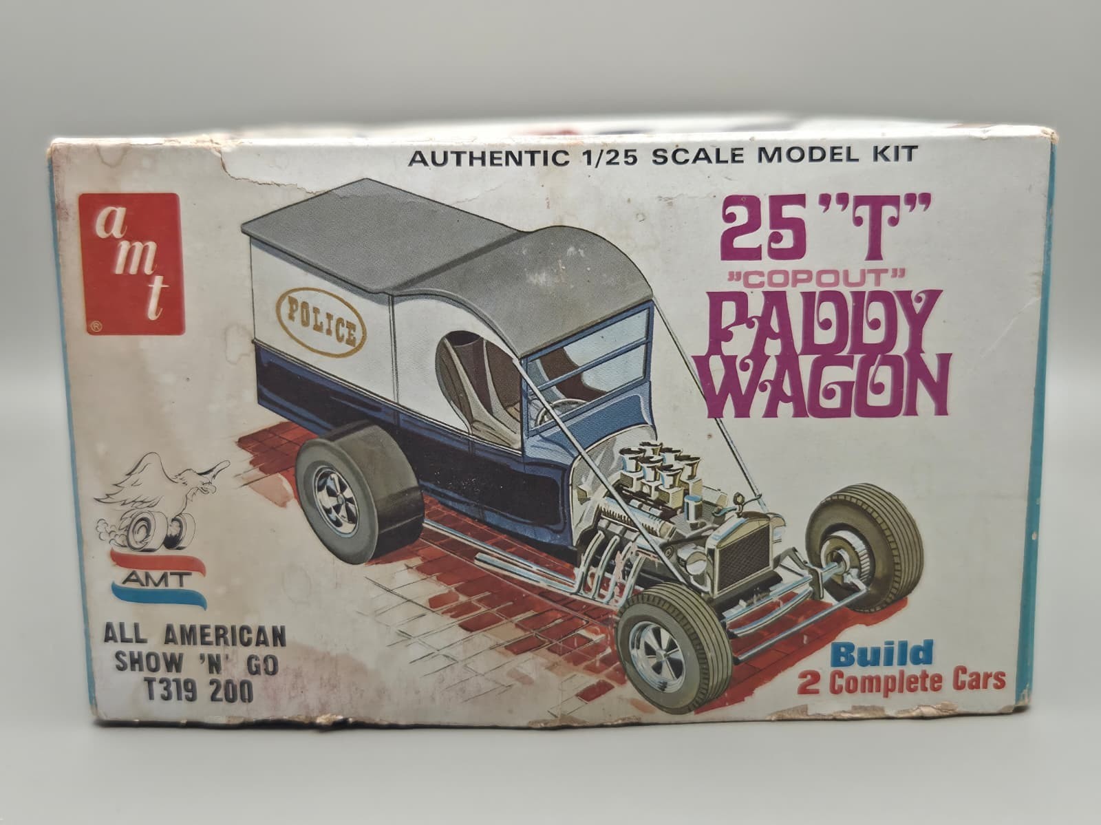 VTG Original 1969 AMT ‘25 Ford Model T Copout Paddy Wagon Model Kit T319 Unbuilt