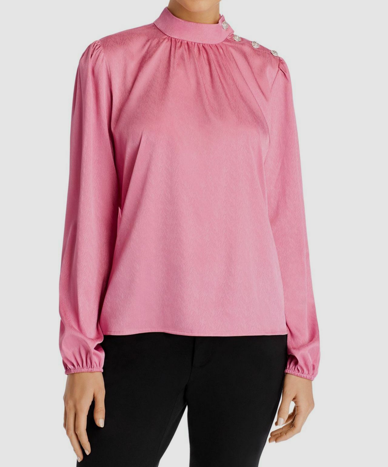 NEW $189 Wayf Women Pink Long-Sleeve Button Kora Casual Blouse Shirt Top Size XS NEW $189 Wayf Women Pink Long-Sleeve Button Kora Casual Blouse Shirt Top Size XS